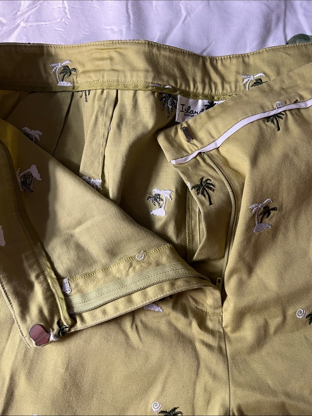 Island Republic Pants Palm Embroidery Size 12 - Picture 7 of 8